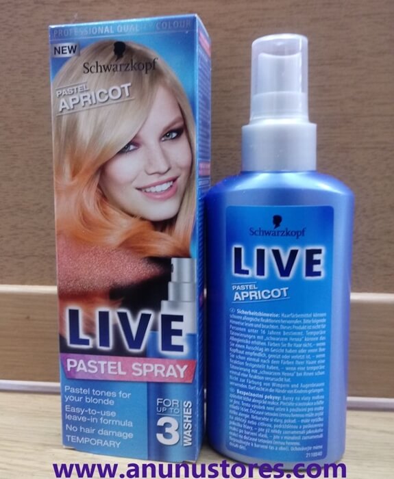 Schwarzkopf Live Pastel Apricot  Spray - 125ml